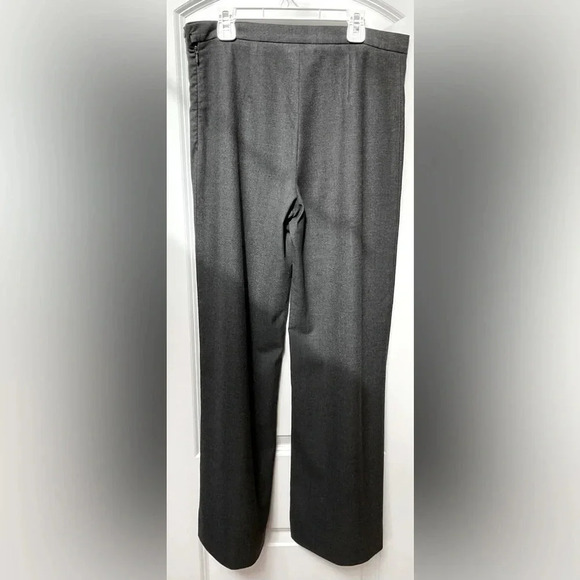 Agnona Italian Luxury Flat Front Wide Leg Wool Trousers - Picture 4 of 7